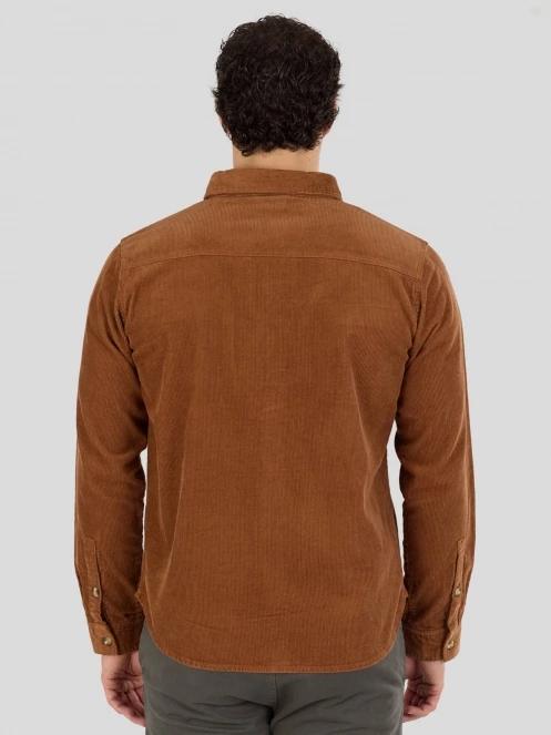 camasa cu maneci lungi pt. barbati Fundango Oregon Corduroy Shirt maro 3