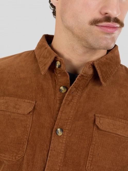 camasa cu maneci lungi pt. barbati Fundango Oregon Corduroy Shirt maro 7