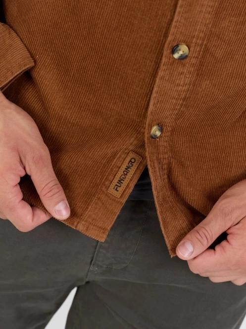 camasa cu maneci lungi pt. barbati Fundango Oregon Corduroy Shirt maro 8