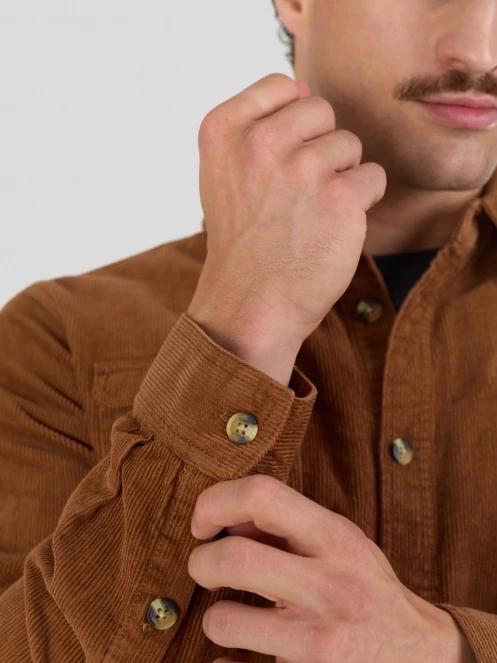 camasa cu maneci lungi pt. barbati Fundango Oregon Corduroy Shirt maro 9