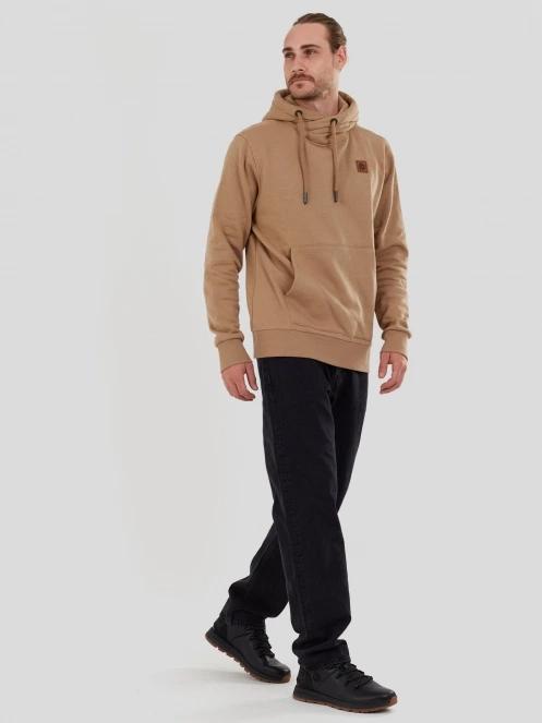 pulover cu gluga pt. barbati Fundango Conor Hooded Sweatshirt maro 4