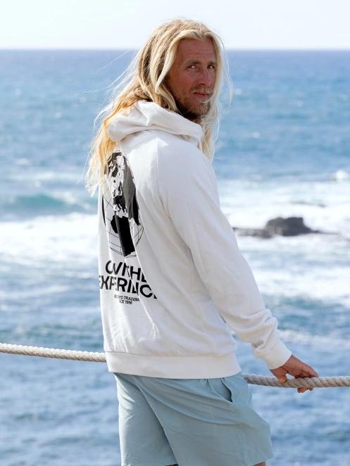 pulover pt. barbati Fundango Kronos Hooded Sweatshirt alb 10