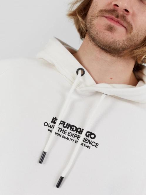 pulover pt. barbati Fundango Kronos Hooded Sweatshirt alb 5