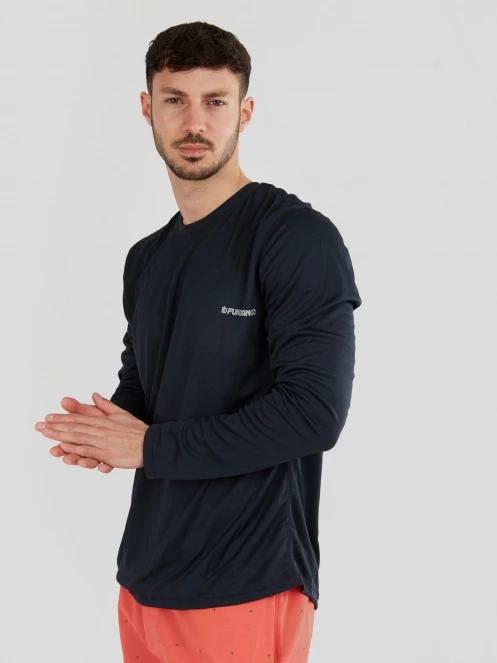lycra cu maneci lungi pt. barbati Fundango Maurice Long Rashguard albastru inchis 2