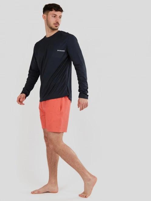 lycra cu maneci lungi pt. barbati Fundango Maurice Long Rashguard albastru inchis 4