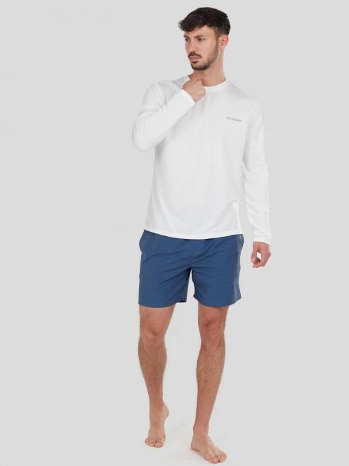 lycra cu maneci lungi pt. barbati Fundango Maurice Long Rashguard alb 5