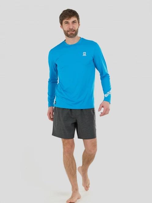 lycra cu maneci lungi pt. barbati Fundango Manado Long III Rashguard albastru deschis 4