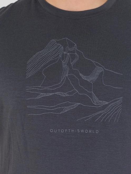 tricou cu maneci scurte pt. barbati Fundango Wanaka Merino T-shirt gri 7