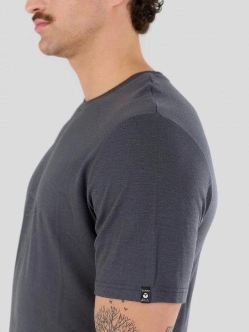 tricou cu maneci scurte pt. barbati Fundango Wanaka Merino T-shirt gri 8