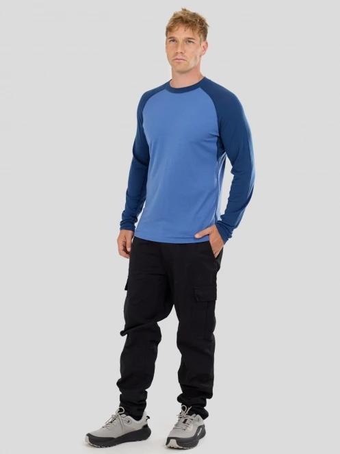 top lenjerie de corp pt. barbati Fundango Rotorua Merino Longsleeve albastru 4