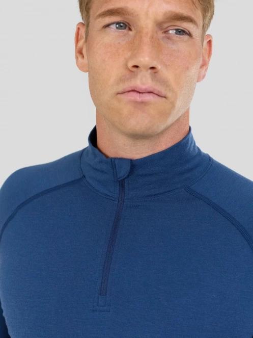 top lenjerie de corp pt. barbati Fundango Temuka Merino Halfzip albastru 6