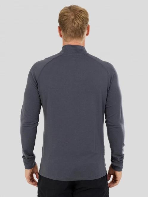top lenjerie de corp pt. barbati Fundango Temuka Merino Halfzip gri 3