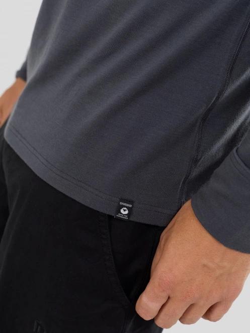 top lenjerie de corp pt. barbati Fundango Temuka Merino Halfzip gri 6