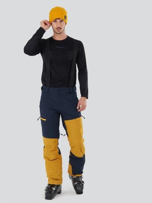 pantaloni de schi pt. barbati Fundango Teak Colourblock Pants galben 4