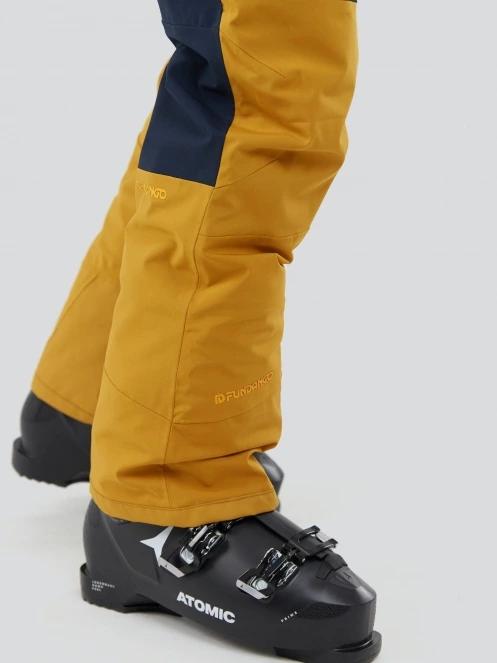 pantaloni de schi pt. barbati Fundango Teak Colourblock Pants galben 5