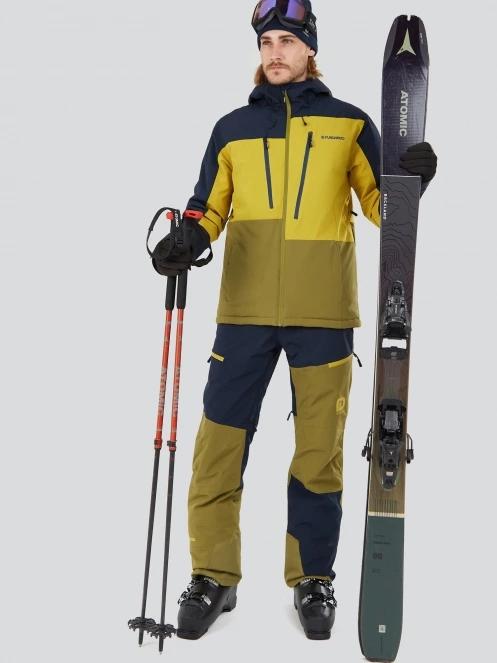 pantaloni de schi pt. barbati Fundango Teak Colourblock Pants albastru inchis 4