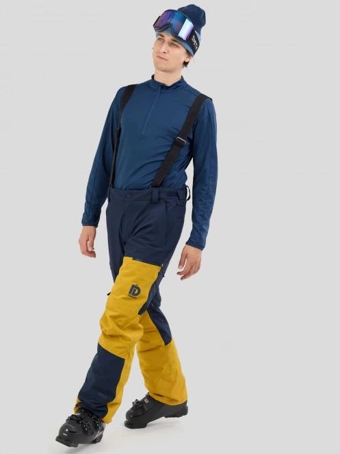 pantaloni de schi pt. barbati Fundango Teak Colourblock Pants galben 5