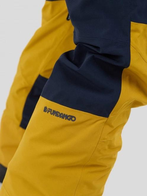 pantaloni de schi pt. barbati Fundango Teak Colourblock Pants galben 7