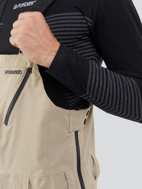 pantaloni de schi pt. barbati Fundango Benton 3L Bib Pants nisip 7