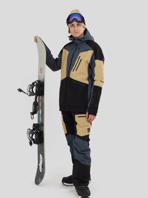 pantaloni de schi pt. barbati Fundango Nexara ECO 3L Pants nisip 4