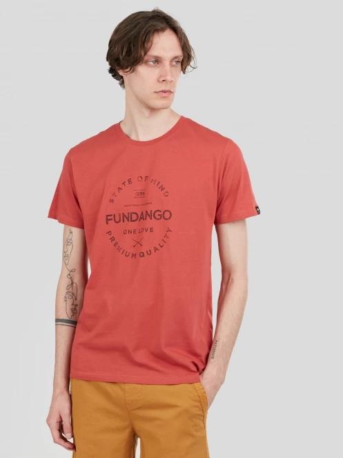 tricou cu maneci scurte pt. barbati Fundango Basic-T Logo 04 rosu 5