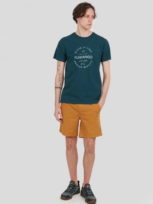 tricou cu maneci scurte pt. barbati Fundango Basic-T Logo 04 verde 4