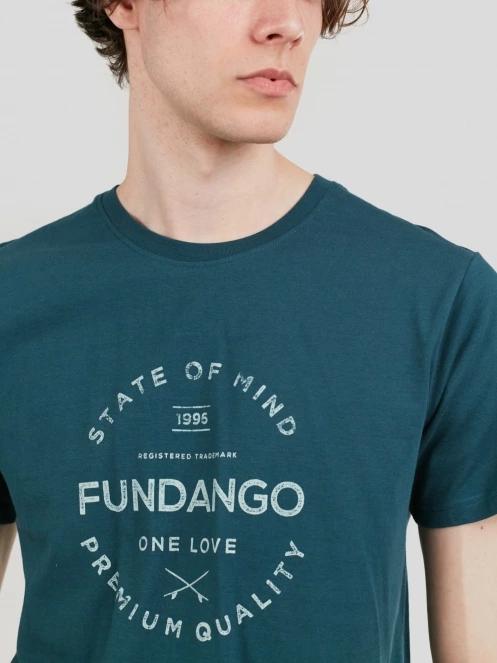 tricou cu maneci scurte pt. barbati Fundango Basic-T Logo 04 verde 5