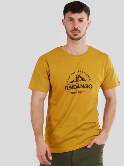 tricou cu maneci scurte pt. barbati Fundango Basic-T Logo 12 galben 2