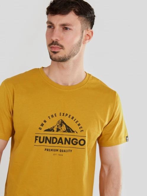 tricou cu maneci scurte pt. barbati Fundango Basic-T Logo 12 galben 5