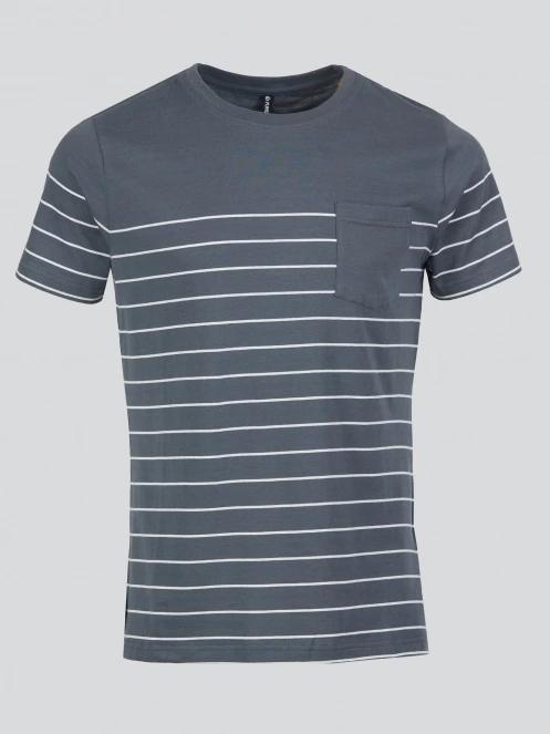 tricou cu maneci scurte pt. barbati Fundango Jaggy Pocket T-shirt gri 8