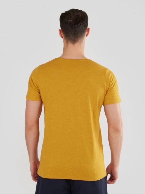 tricou cu maneci scurte pt. barbati Fundango Jaggy Structured T-Shirt galben 3