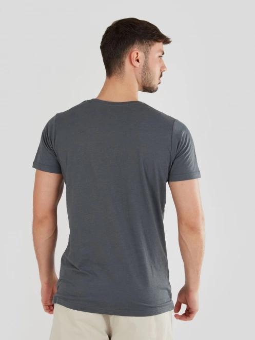 tricou cu maneci scurte pt. barbati Fundango Jaggy Structured T-Shirt gri 3