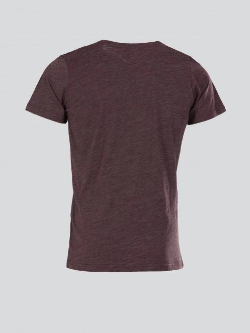 tricou cu maneci scurte pt. barbati Fundango Jaggy Structured T-shirt rosu 8