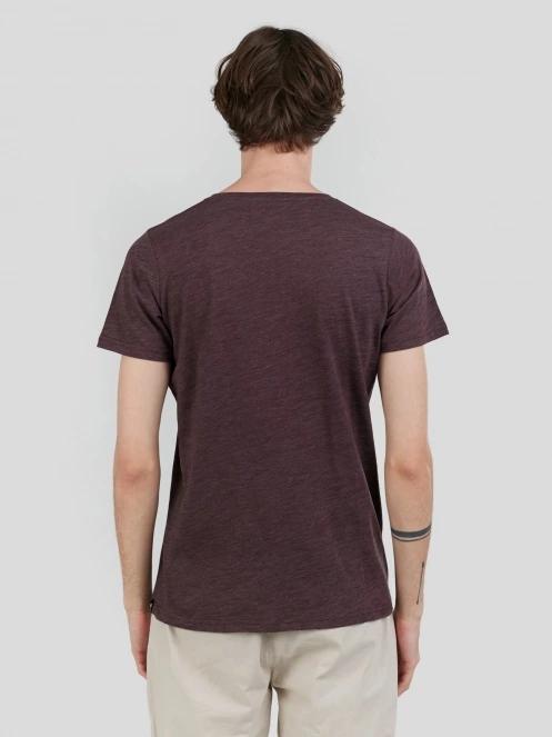 tricou cu maneci scurte pt. barbati Fundango Jaggy Structured T-shirt rosu 3