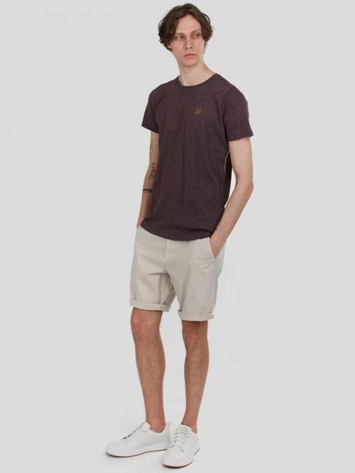 tricou cu maneci scurte pt. barbati Fundango Jaggy Structured T-shirt rosu 5