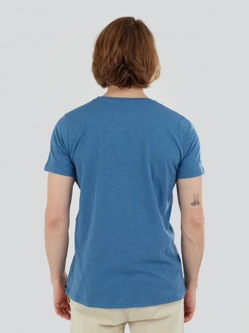 tricou cu maneci scurte pt. barbati Fundango Jaggy Structured T-shirt albastru 3