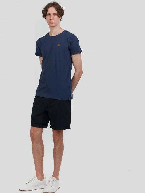 tricou cu maneci scurte pt. barbati Fundango Jaggy Structured T-shirt albastru inchis 4