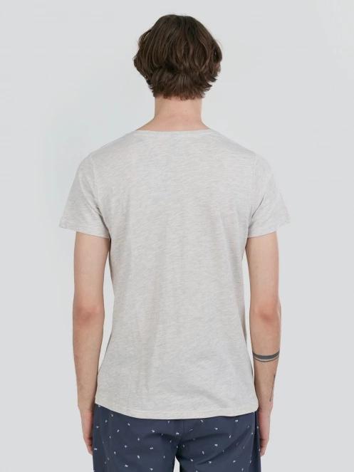 tricou cu maneci scurte pt. barbati Fundango Jaggy Structured T-shirt nisip 3
