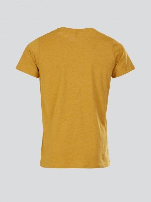 tricou cu maneci scurte pt. barbati Fundango Jaggy Structured T-shirt galben 8