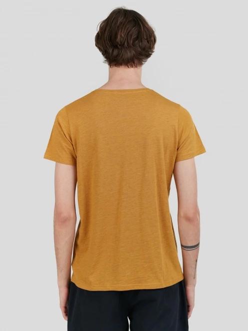 tricou cu maneci scurte pt. barbati Fundango Jaggy Structured T-shirt galben 3