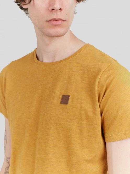 tricou cu maneci scurte pt. barbati Fundango Jaggy Structured T-shirt galben 5