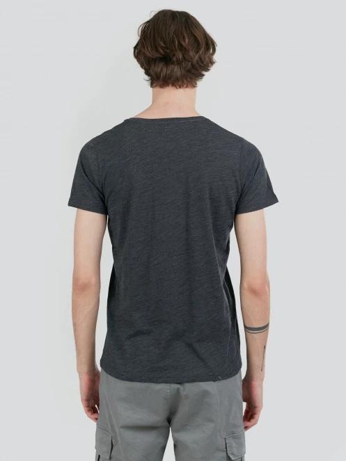 tricou cu maneci scurte pt. barbati Fundango Jaggy Structured T-shirt negru 3