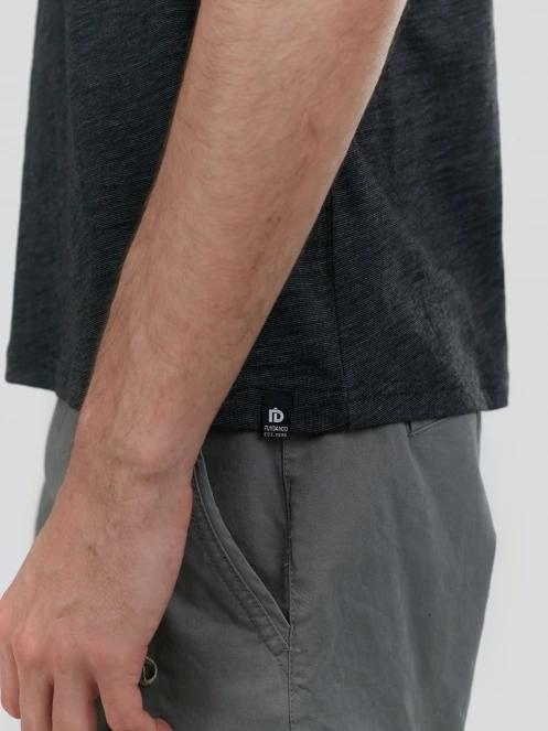 tricou cu maneci scurte pt. barbati Fundango Jaggy Structured T-shirt negru 7