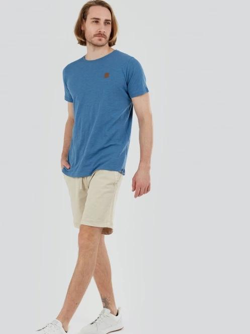 tricou cu maneci scurte pt. barbati Fundango Jaggy Structured T-shirt albastru 4