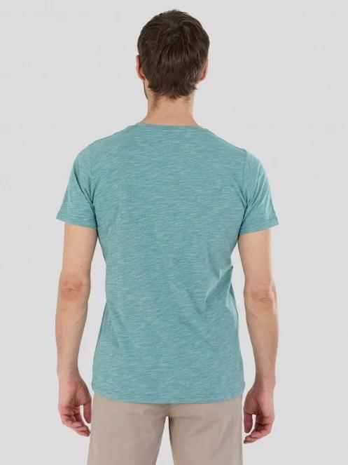 tricou cu maneci scurte pt. barbati Fundango Jaggy Structured T-shirt verde 3