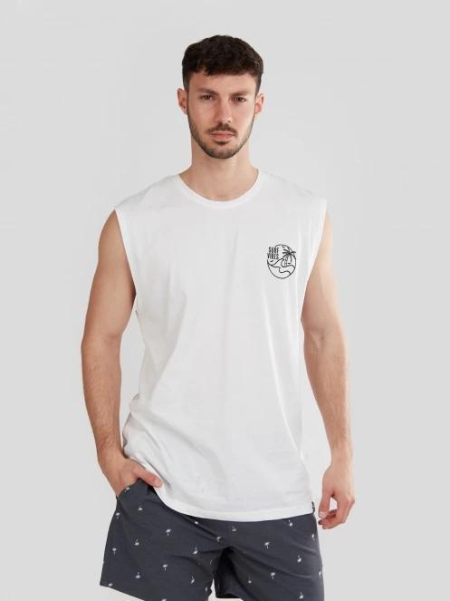 tricou cu maneci scurte pt. barbati Fundango Glader Tank-T alb 2