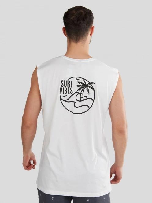 tricou cu maneci scurte pt. barbati Fundango Glader Tank-T alb 3