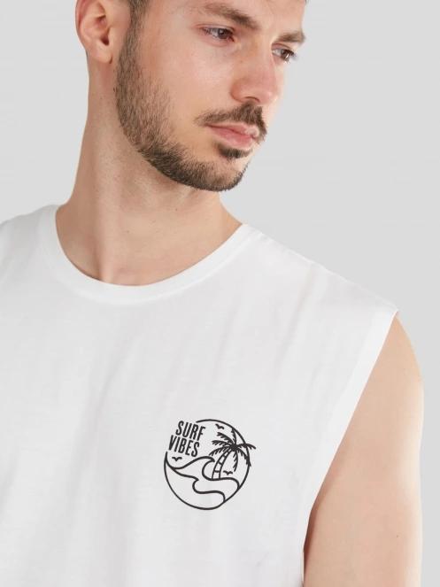 tricou cu maneci scurte pt. barbati Fundango Glader Tank-T alb 5