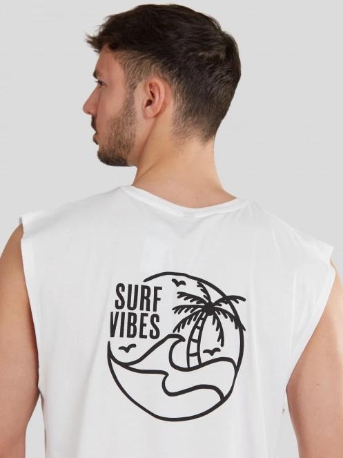 tricou cu maneci scurte pt. barbati Fundango Glader Tank-T alb 6