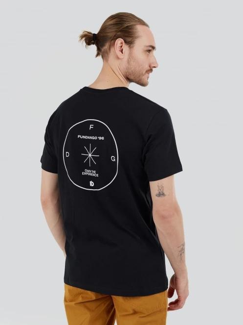 tricou cu maneci scurte pt. barbati Fundango Compass Graphic-T negru 5